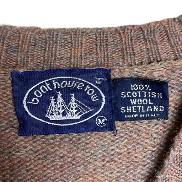 Men’s 100% Shetland wool made in Italy vest academia old money - Picture 4 of 7